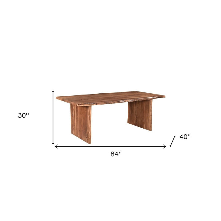 84" Brown Solid Wood Dining Image 7