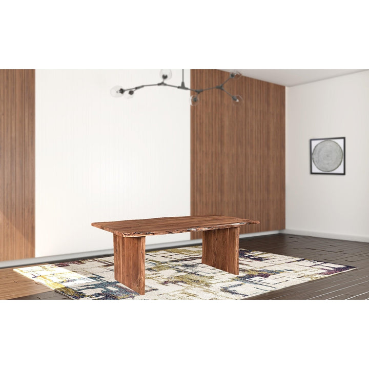 84" Brown Solid Wood Dining Image 8