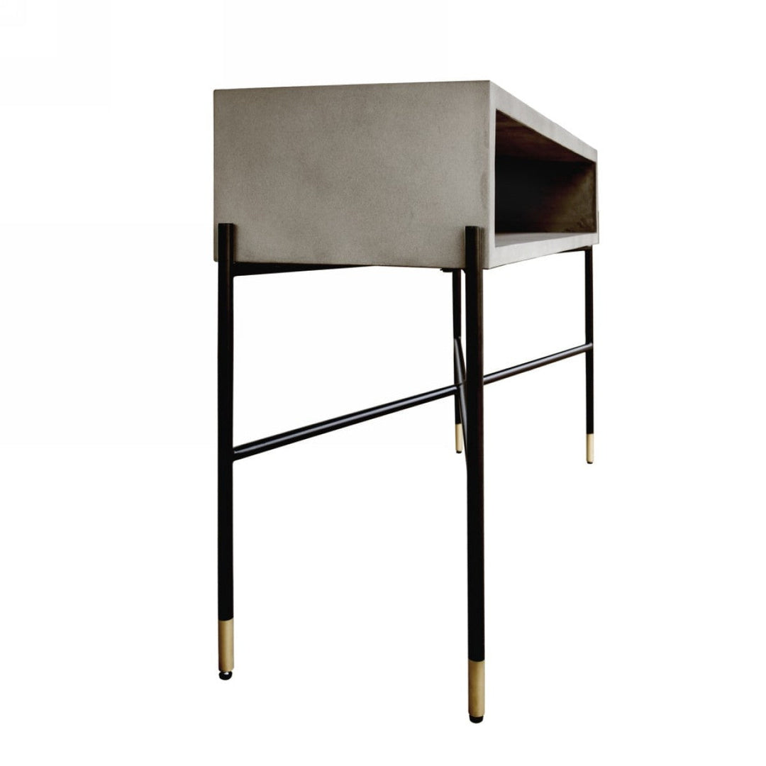 Industrial 45" Concrete And Metal Console Console Table Image 4