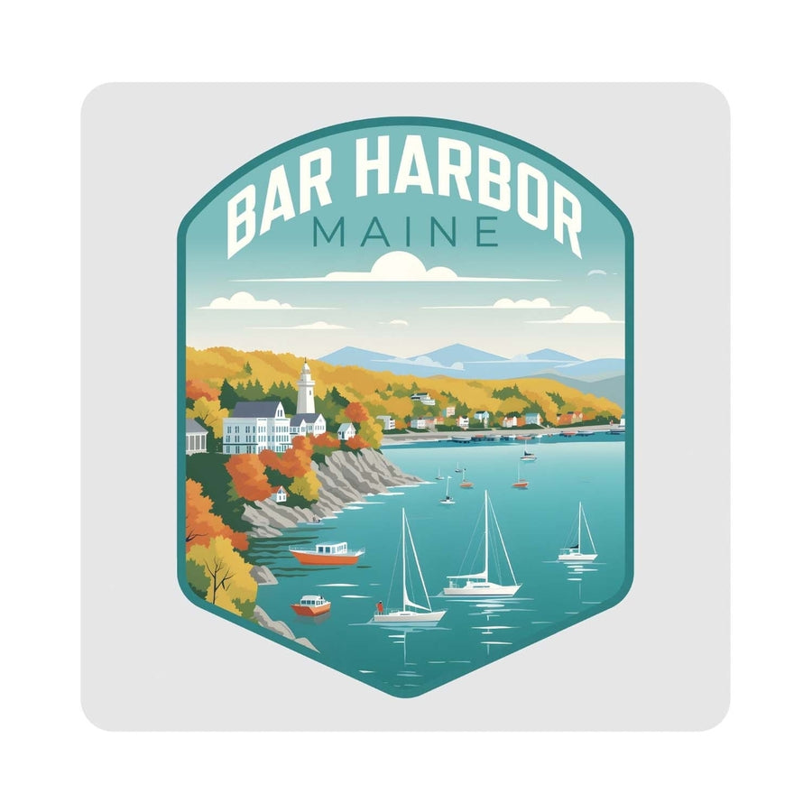 Bar Harbor Maine Design A Souvenir 4x4-Inch Coaster Acrylic 4 Pack Image 1