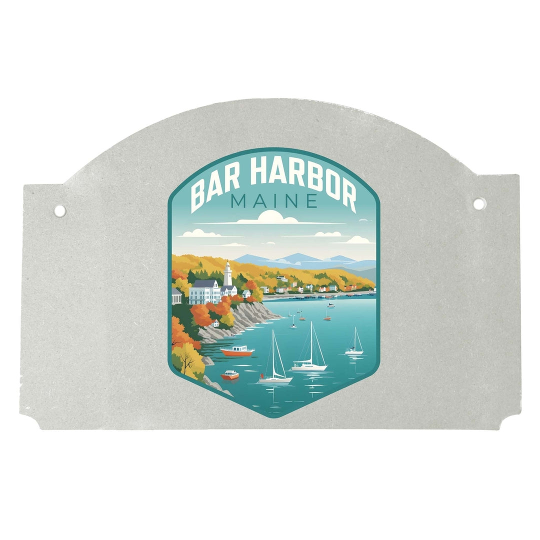 Bar Harbor Maine Design A Souvenir Wood sign flat with string Image 1