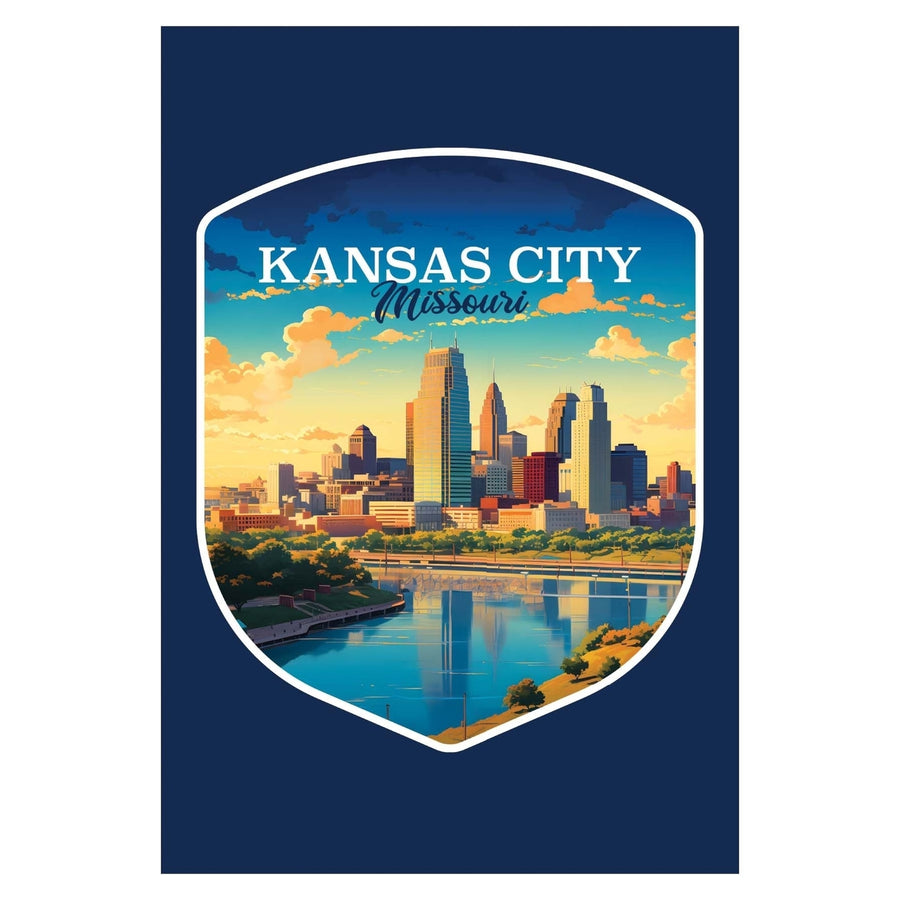 Kansas City Missouri Design A Souvenir Wood sign with frame 5x7 Image 1