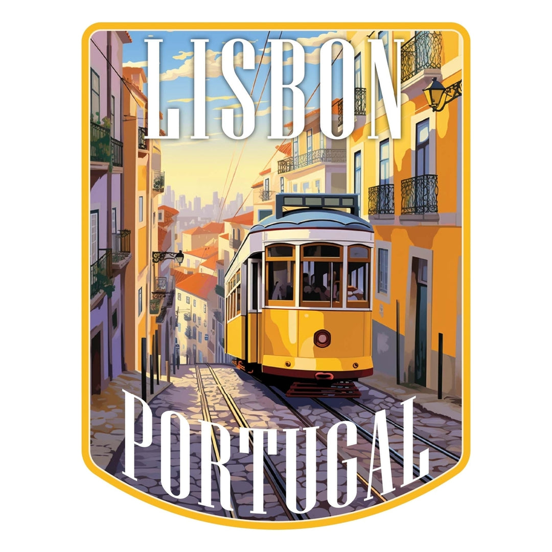 Lisbon Portugal Design A Souvenir Vinyl Decal Sticker Image 1