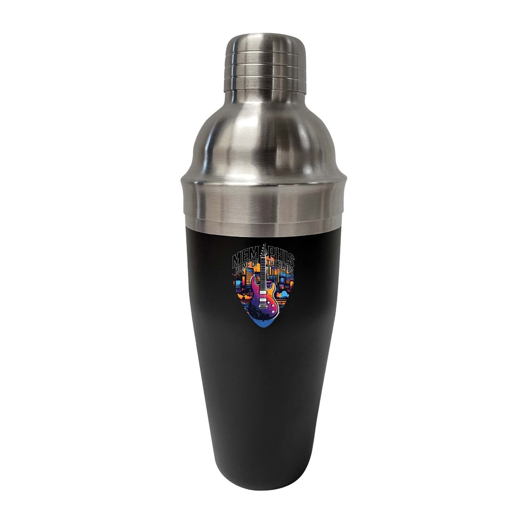 Memphis Tennessee Design B Souvenir 24 oz Stainless Steel Cocktail Shaker Black Image 1