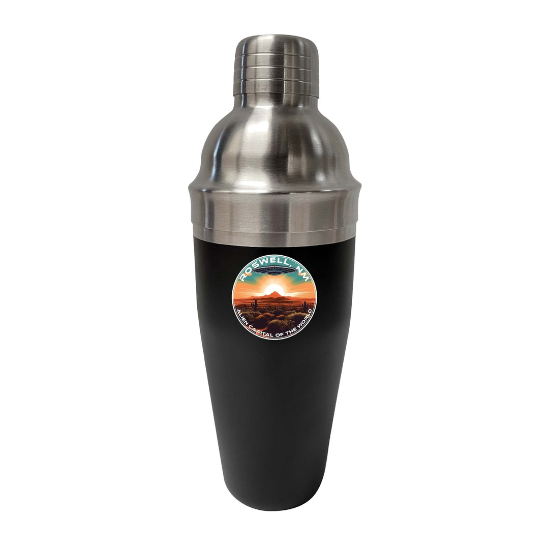 Roswell Mexico Design A Souvenir 24 oz Stainless Steel Cocktail Shaker Black Image 1