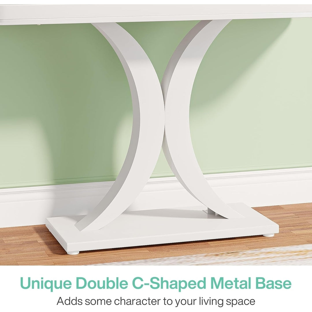 Tribesigns Modern Console Table, 40 inch Narrow Entryway Foyer Table with Geometric Base,Hallway Accent Table Image 5