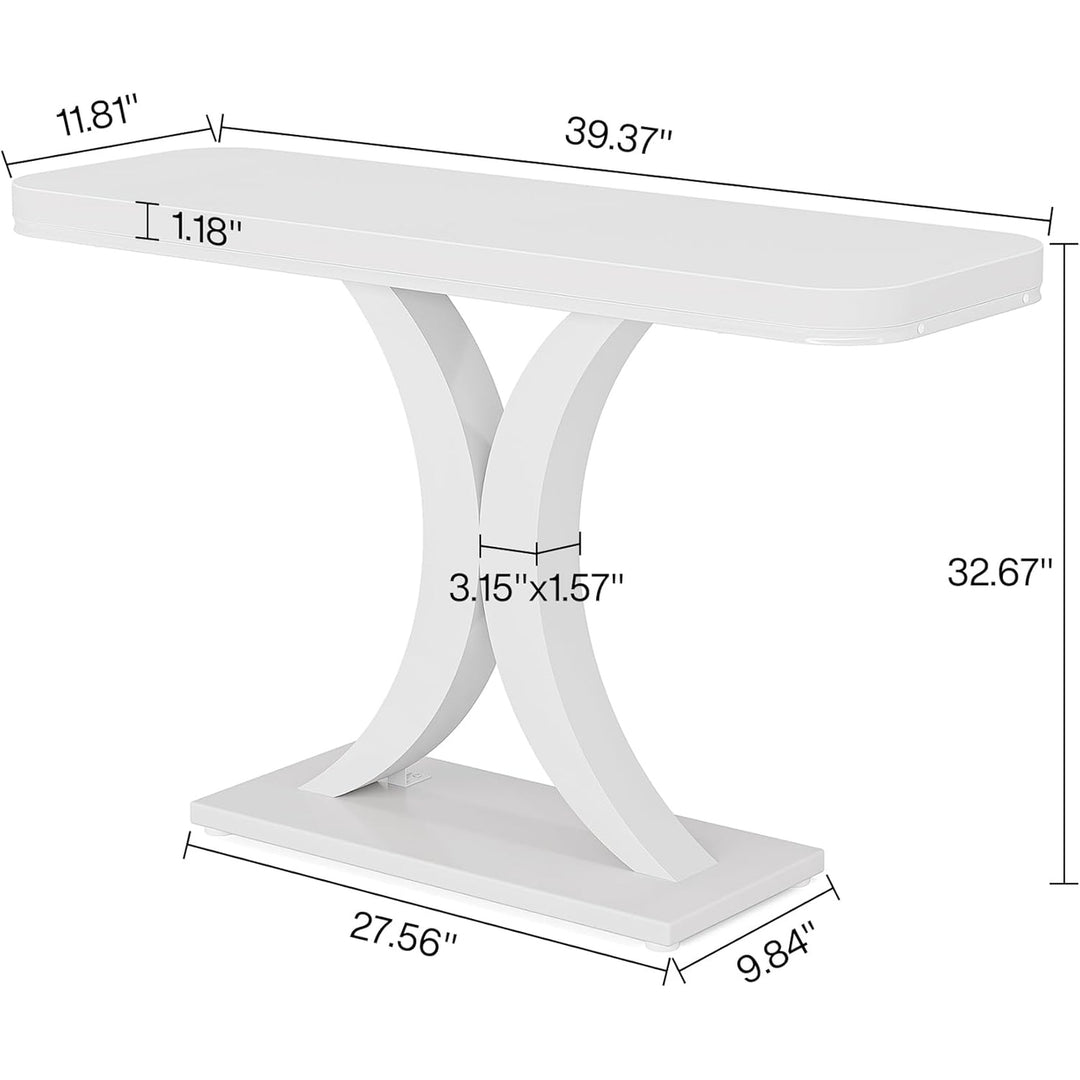 Tribesigns Modern Console Table, 40 inch Narrow Entryway Foyer Table with Geometric Base,Hallway Accent Table Image 6