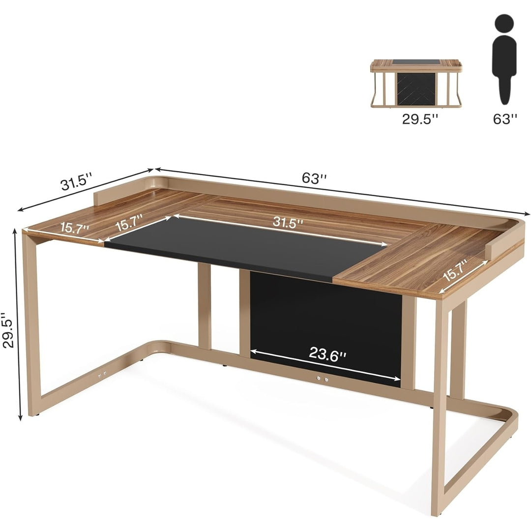 Tribesigns Modern Large Office Desk, Computer Table, Study Writing Desk with Metal Frame for Home Office Image 6