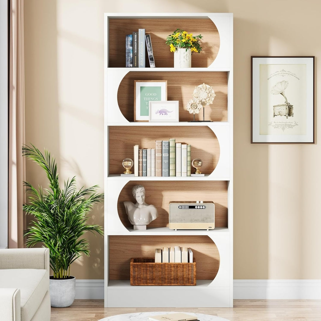 Tribesigns 71-Inch Modern 5-Tier Bookcase Large Open Bookshelf for Storage Image 4