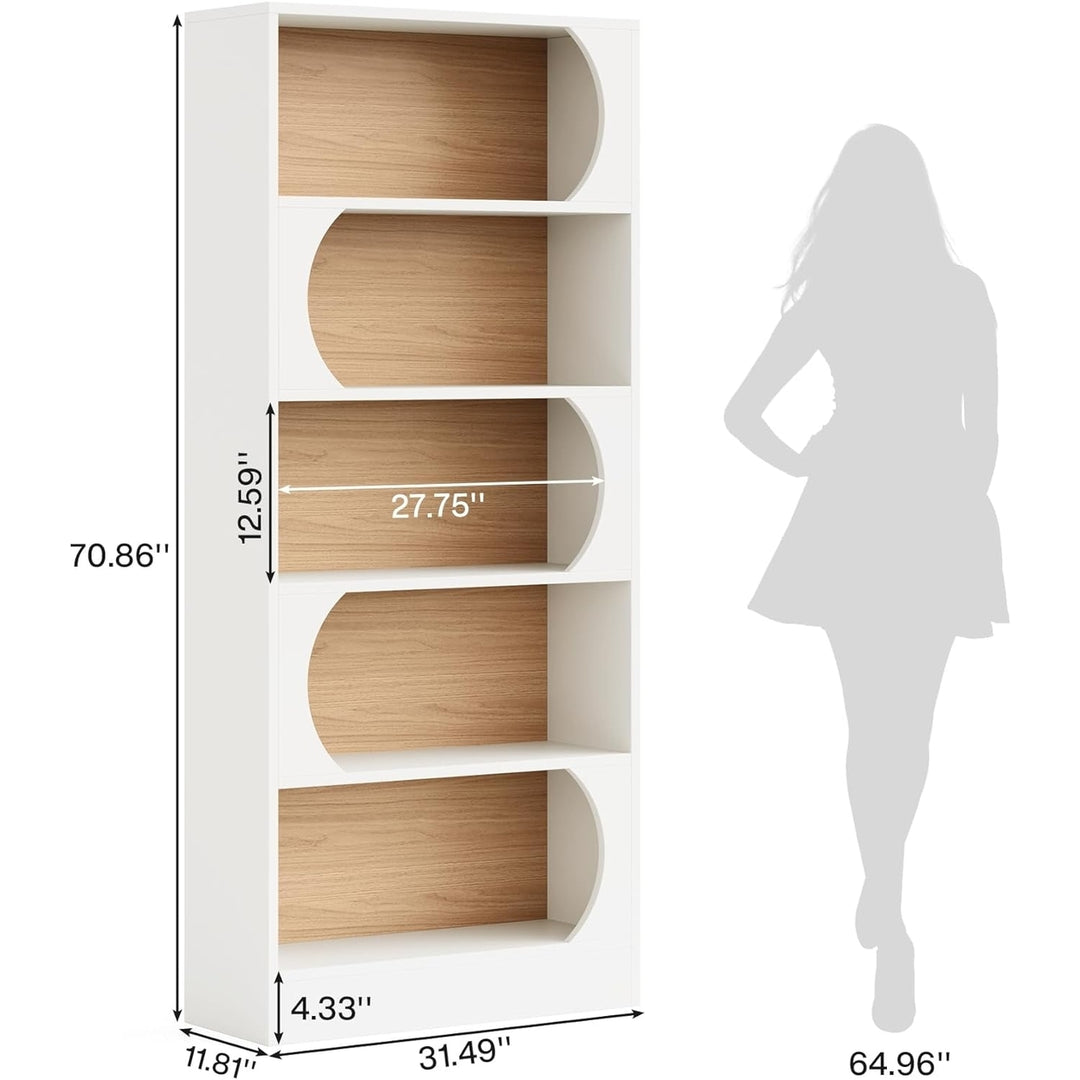 Tribesigns 71-Inch Modern 5-Tier Bookcase Large Open Bookshelf for Storage Image 6