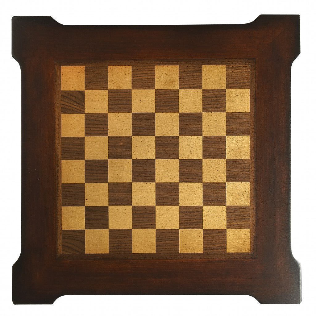 22" Dark Brown And Brown Square Coffee Table Image 3