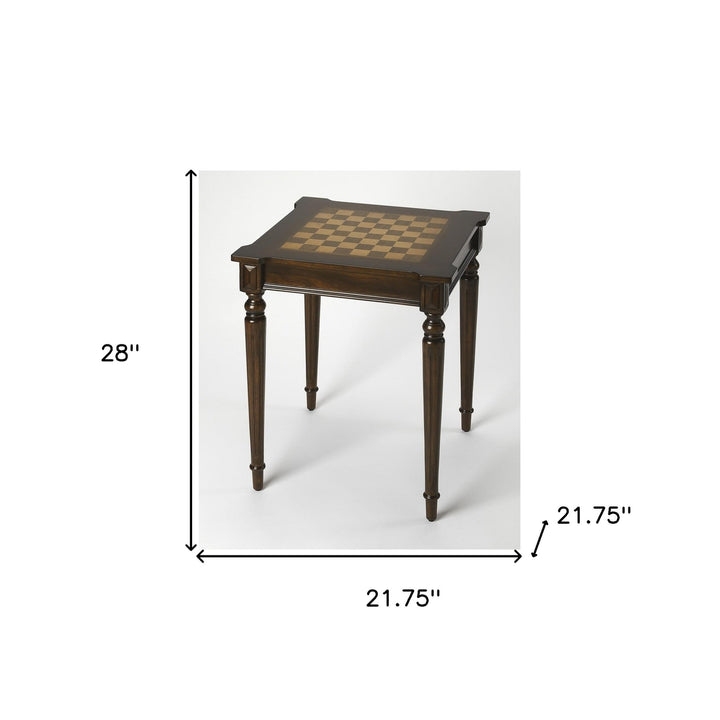 22" Dark Brown And Brown Square Coffee Table Image 6