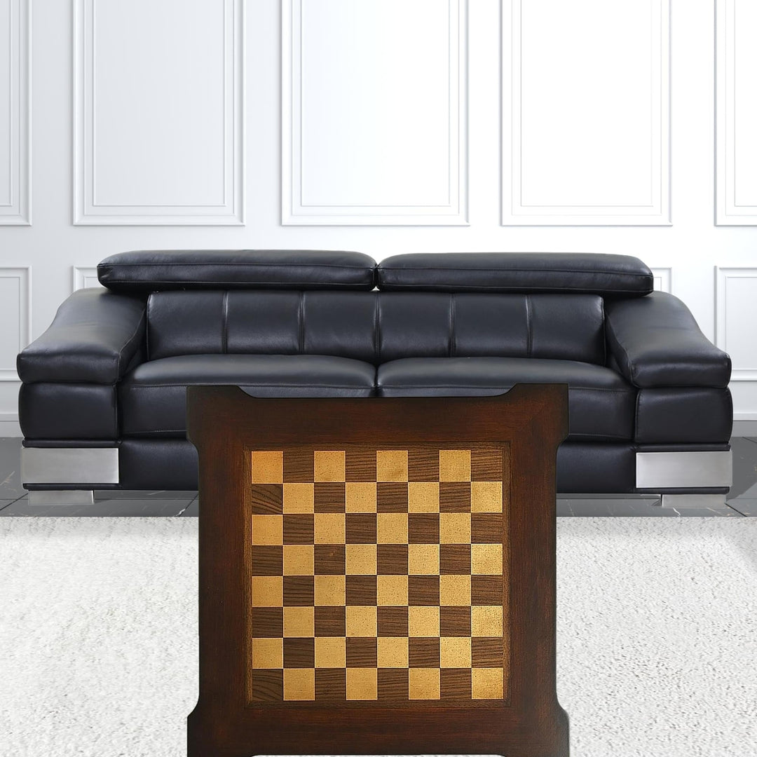 22" Dark Brown And Brown Square Coffee Table Image 7