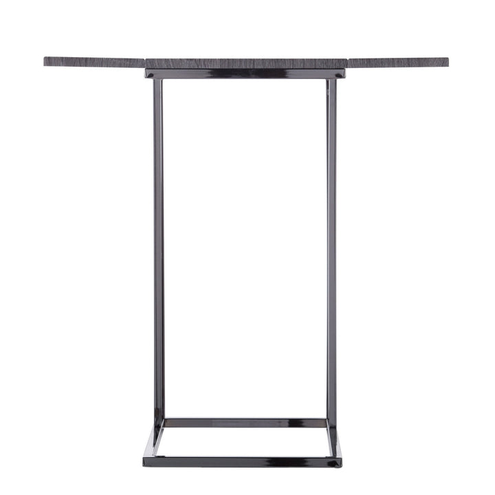 25" Silver And Gray Expandable Rectangular End Table Image 9