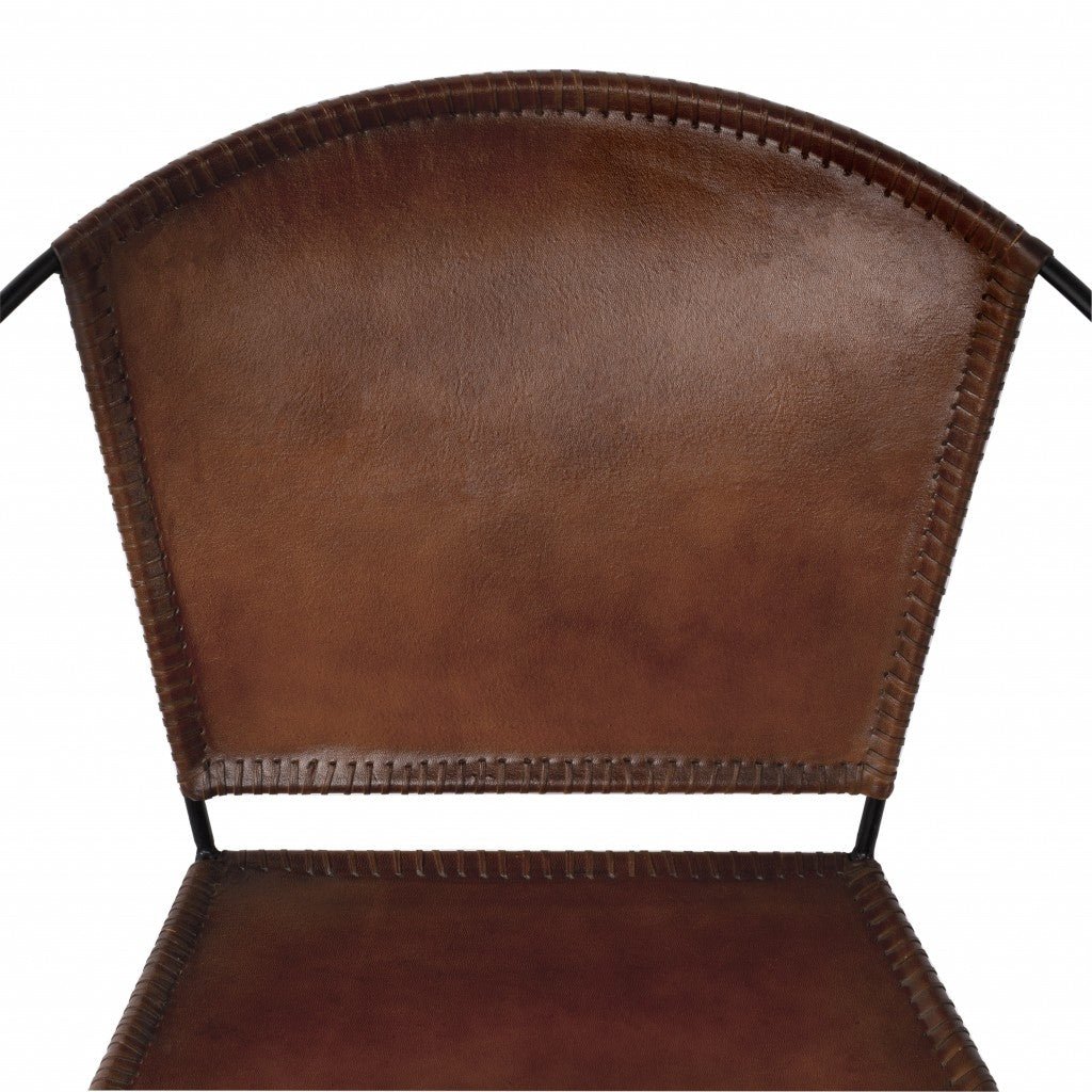 31" Black Faux Leather Side Chair Image 5