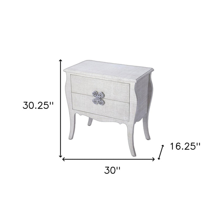 30" Off White Standard Accent Chest With Two Drawers Image 8