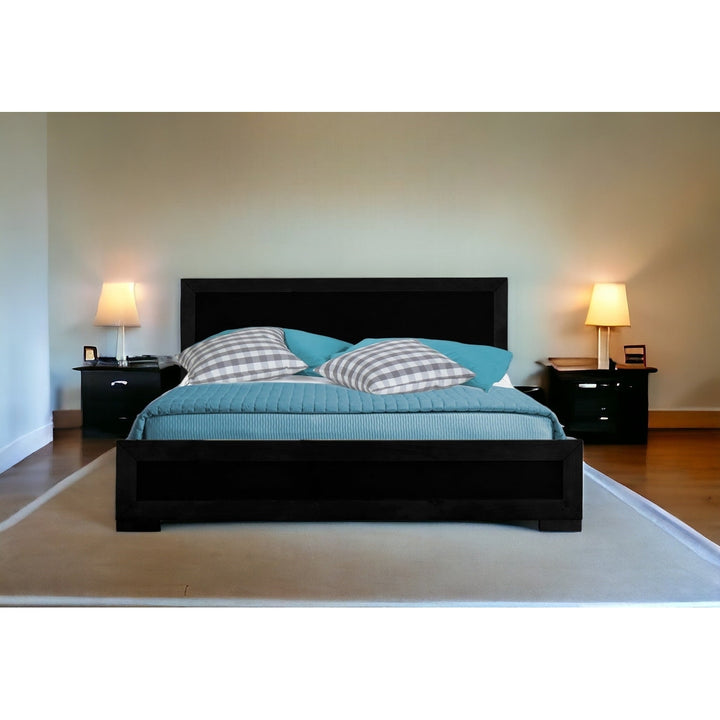 Espresso Wood Full Platform Bed Image 4