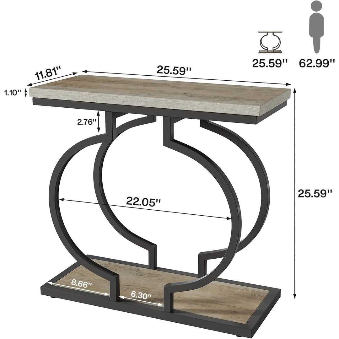 Tribesigns End Table,Wood Sofa Side Table, 2 Tiers End Table, Side Table with Storage Shelve for Living Room Image 6