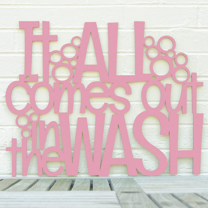 Spunky Fluff It All Comes Out In The Wash Decorative Wall Art Sign 15 Colors Image 5