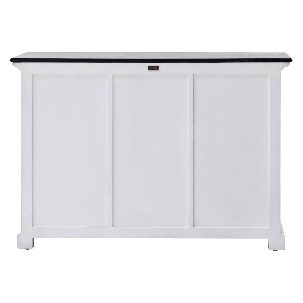 Modern Farmhouse Black And White Large Accent Cabinet Image 3