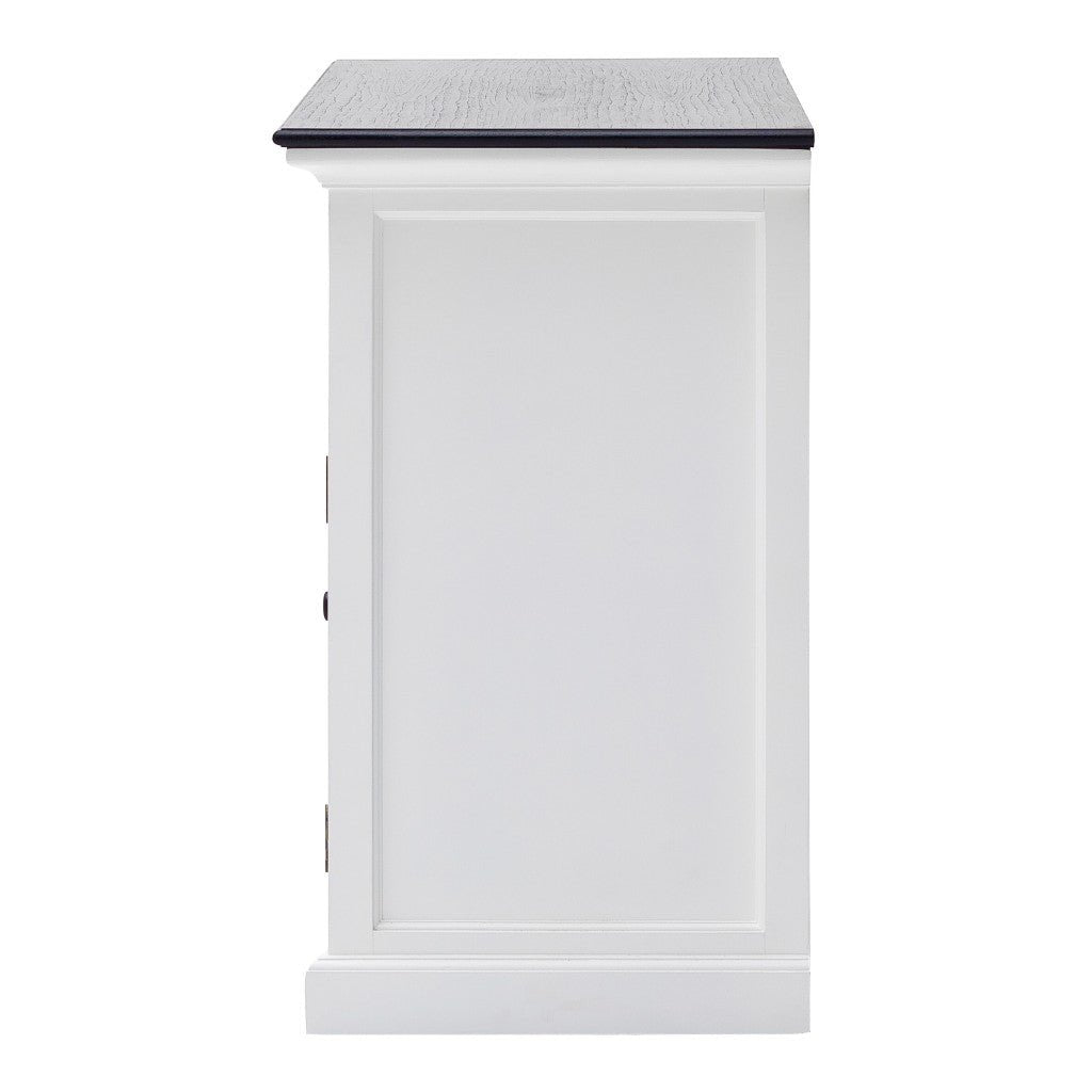 Modern Farmhouse Black And White Large Accent Cabinet Image 4