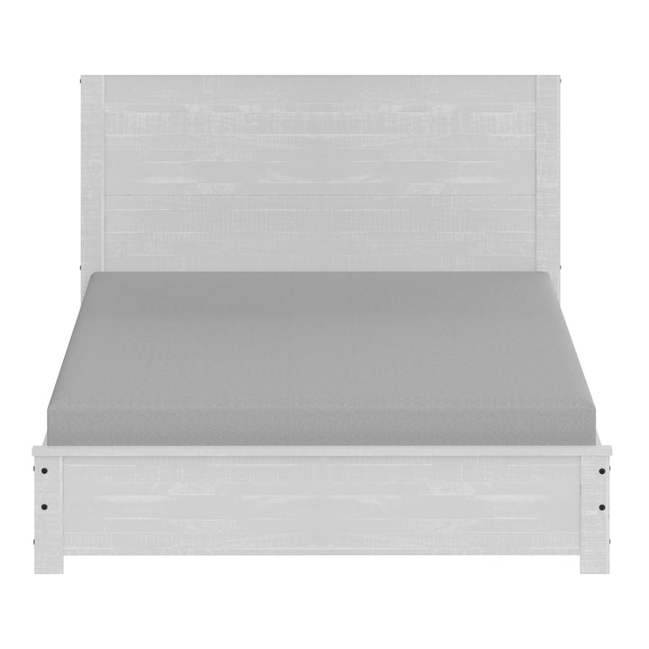 White Solid Wood Twin Bed Frame Image 4