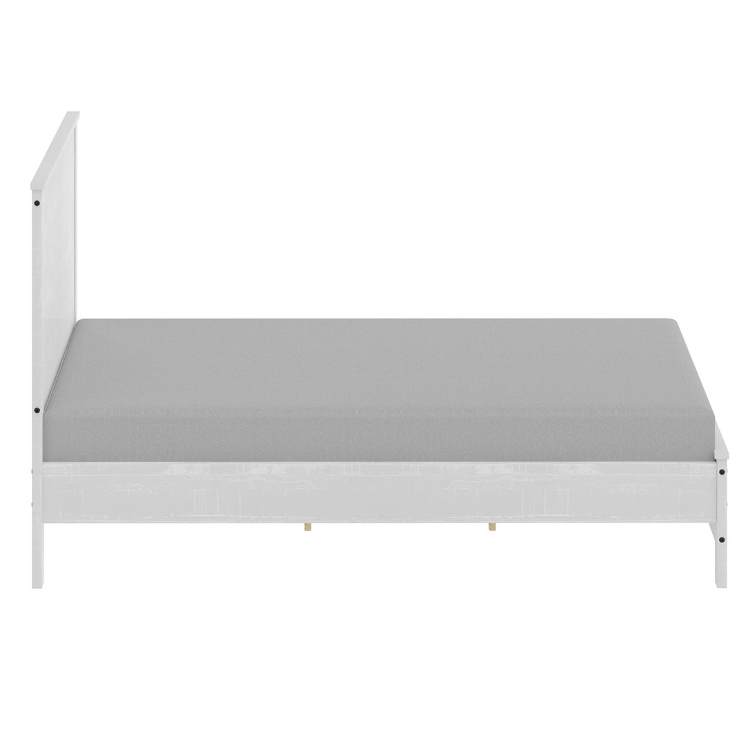 White Solid Wood Twin Bed Frame Image 6