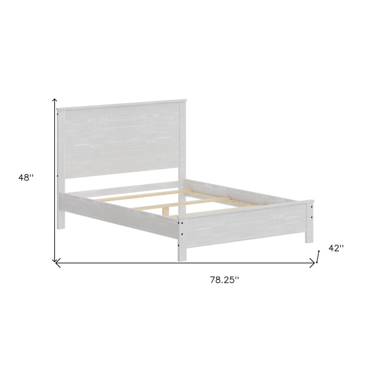 White Solid Wood Twin Bed Frame Image 7