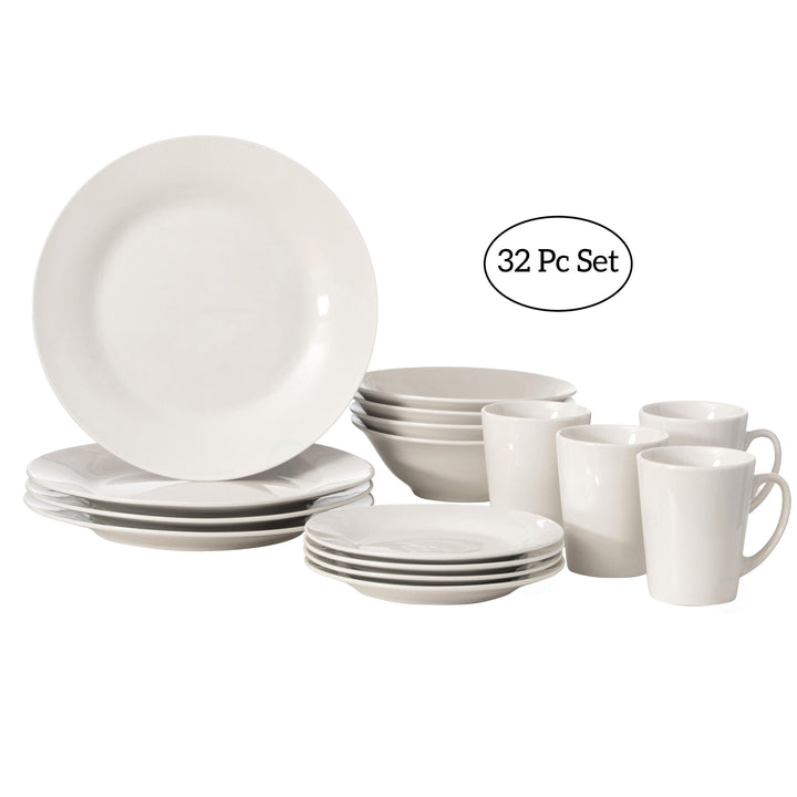 Spin Wash Dinnerware Set 16 Piece Chip Resistant Plates Mugs Bowls for 4 Image 7