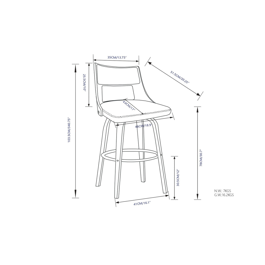 Dallyn Swivel Bar Stool (Set of 2) Image 12