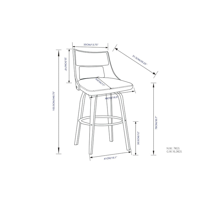 Dallyn Swivel Bar Stool (Set of 2) Image 12