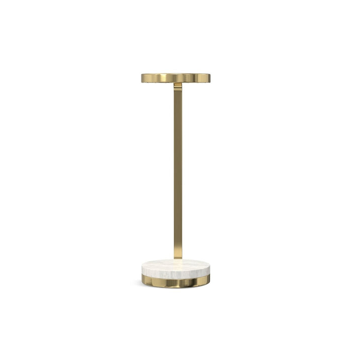 Sylvie Side Table Gold Marble C-Table Small Space Metal Accent Living Room Image 2