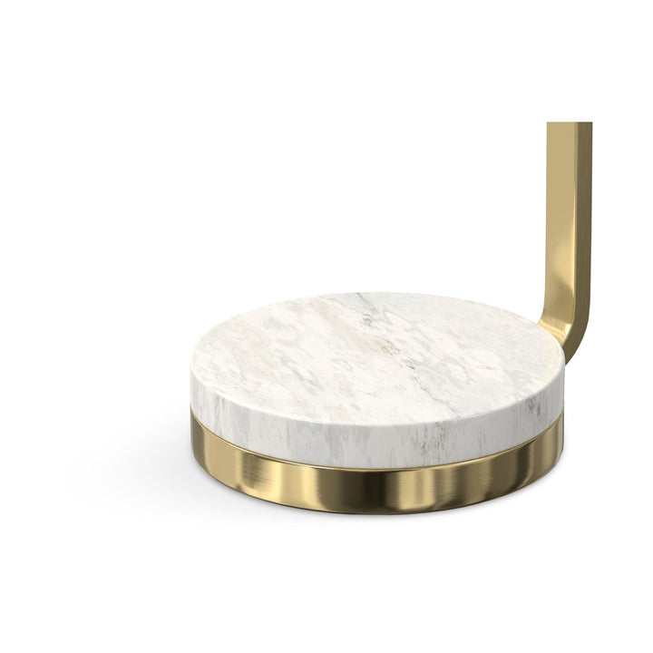 Sylvie Side Table Gold Marble C-Table Small Space Metal Accent Living Room Image 8