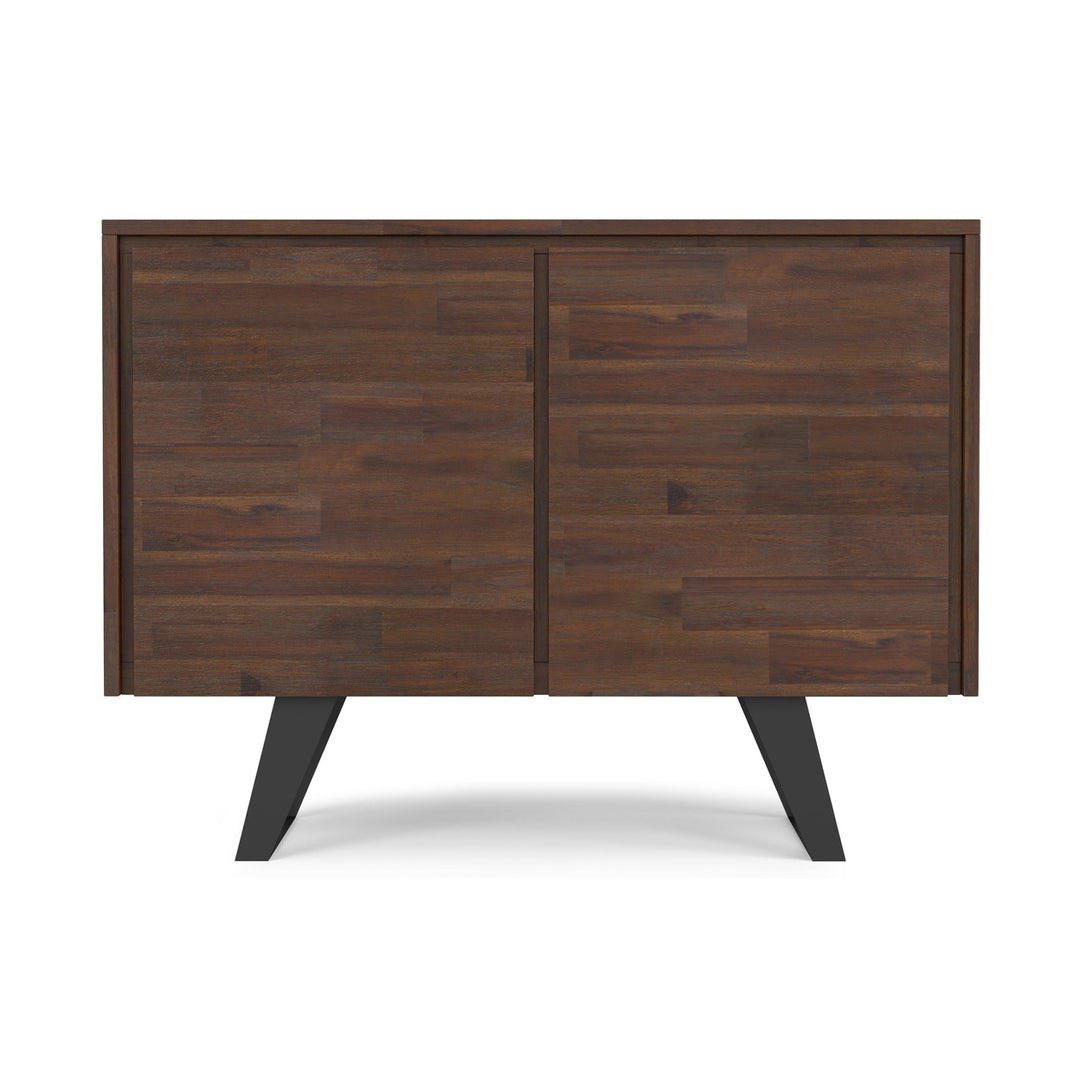 Lowry 2 Door Sideboard Buffet Acacia Hardwood Modern Industrial Charcoal Brown Image 3