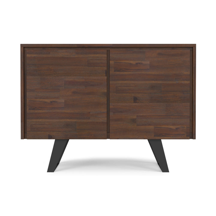 Lowry 2 Door Sideboard Buffet Acacia Hardwood Modern Industrial Charcoal Brown Image 3