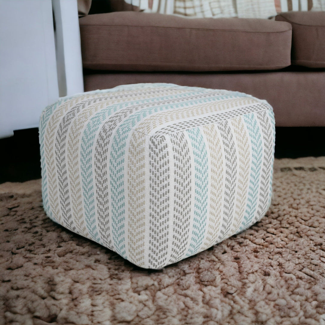 18" Cotton Ottoman Image 3