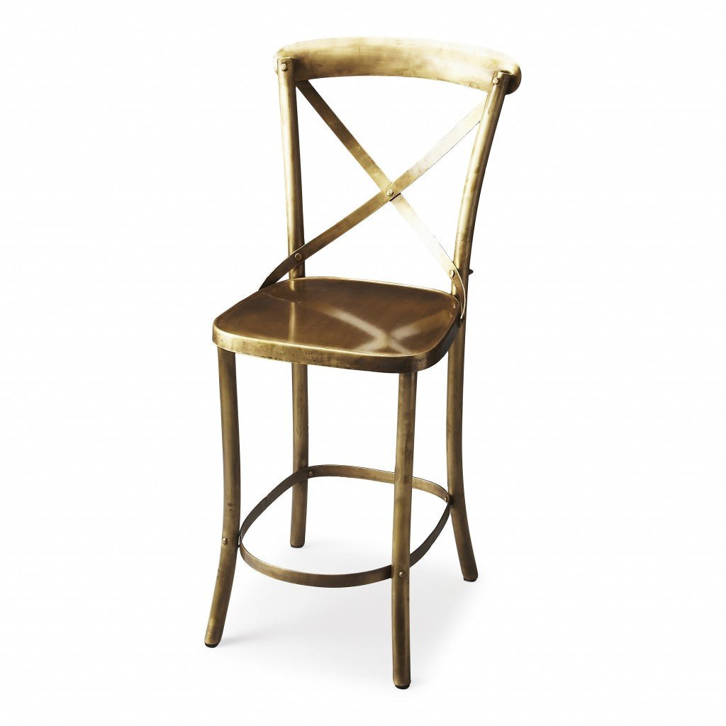 24" Gold Iron Bar Chair Image 1