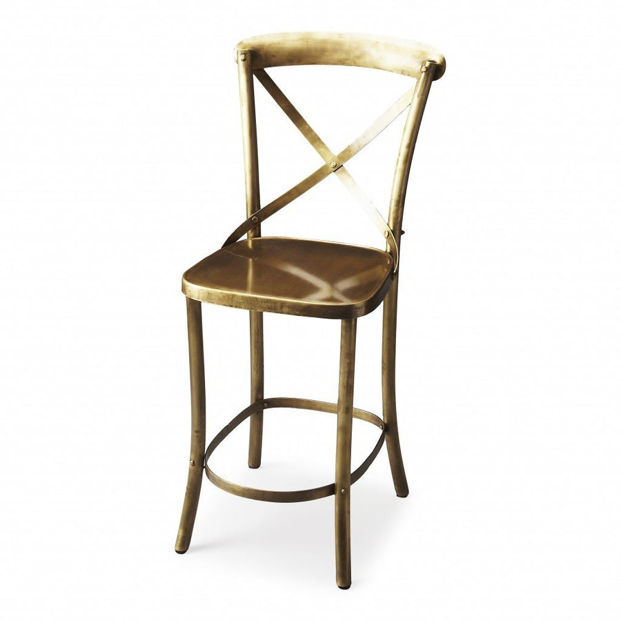 24" Gold Iron Bar Chair Image 1