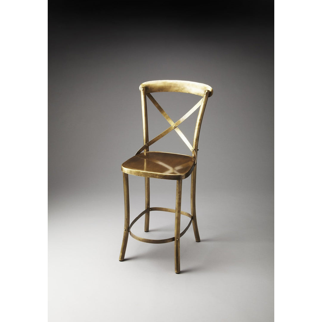 24" Gold Iron Bar Chair Image 2