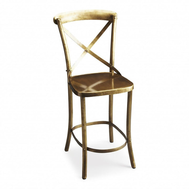 24" Gold Iron Bar Chair Image 3