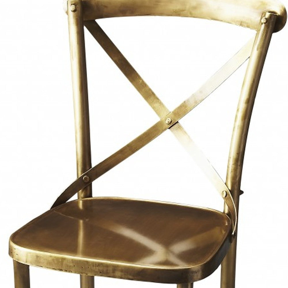 24" Gold Iron Bar Chair Image 4