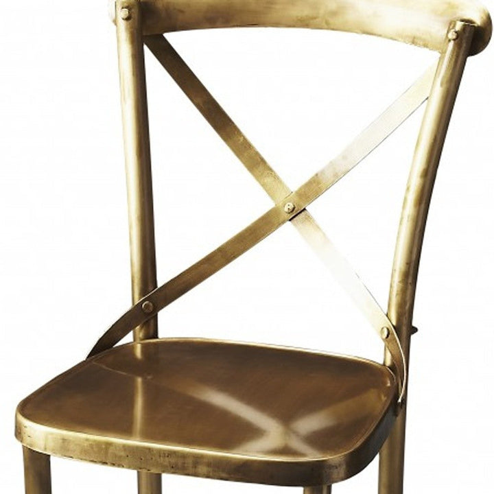 24" Gold Iron Bar Chair Image 4