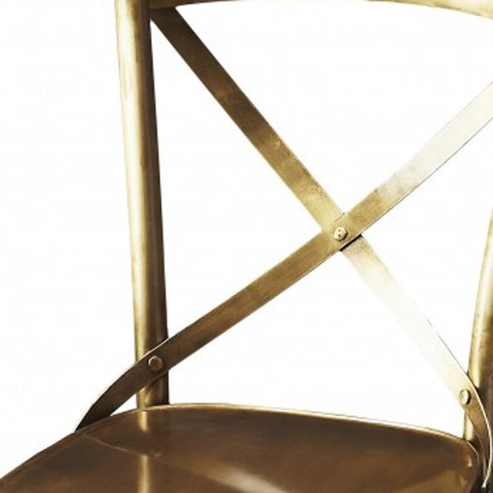 24" Gold Iron Bar Chair Image 5