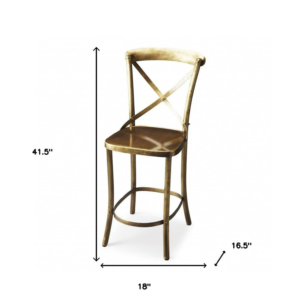 24" Gold Iron Bar Chair Image 6