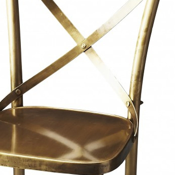 24" Gold Iron Bar Chair Image 7