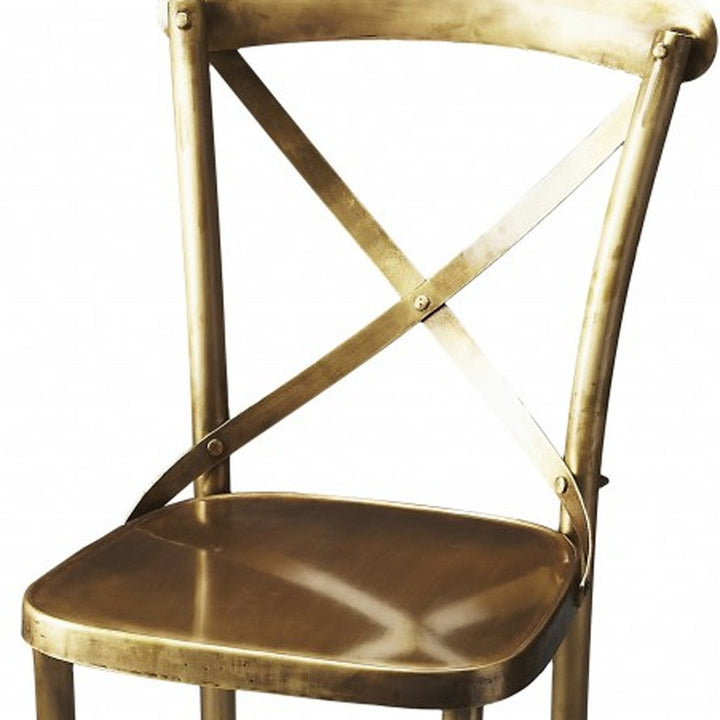 24" Gold Iron Bar Chair Image 8