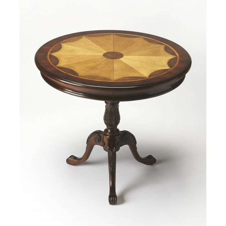 30" Brown Round Coffee Table Image 1