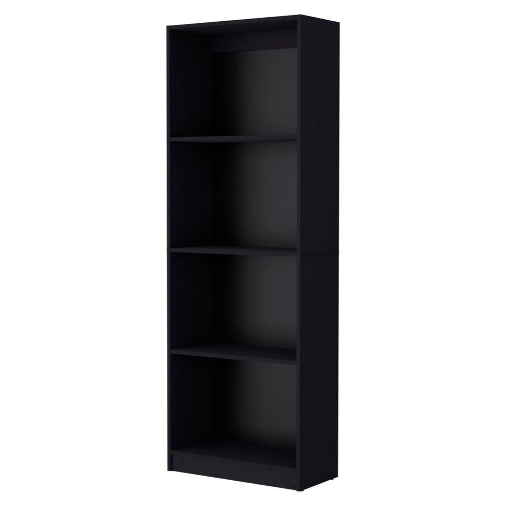 Set of Two 71" Black Bookcase With Two Doors Image 2
