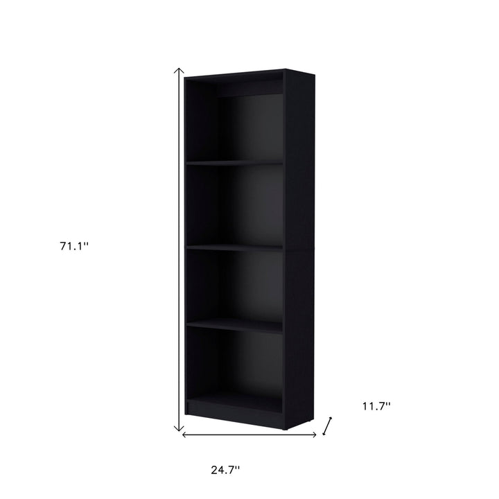 Set of Two 71" Black Bookcase With Two Doors Image 4