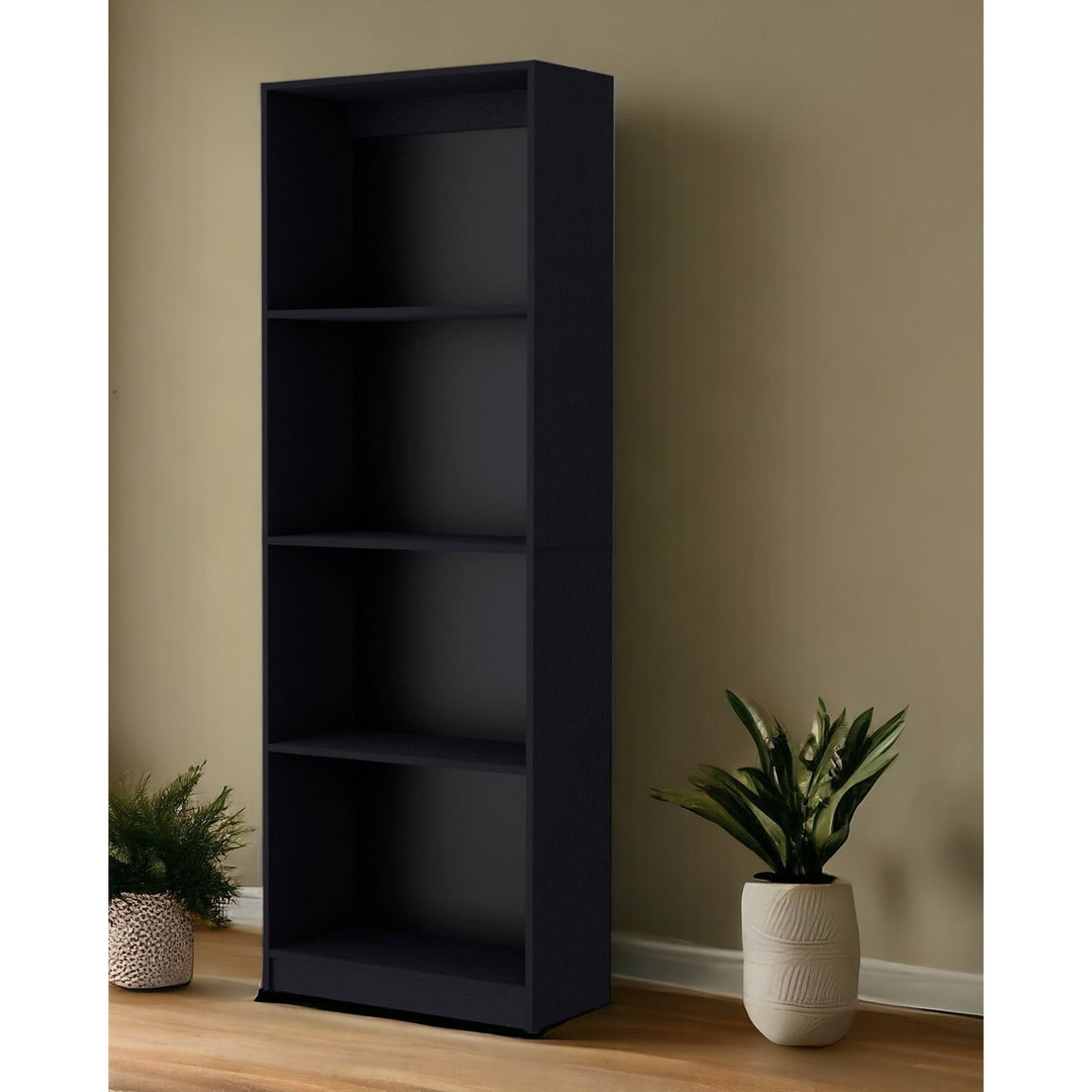 Set of Two 71" Black Bookcase With Two Doors Image 7